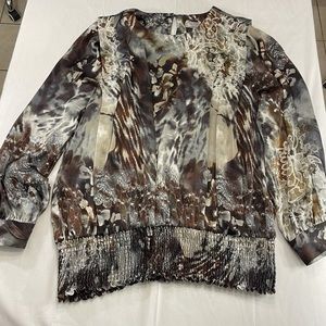 Simonton Says  Women’s Blouse  Animal Print Size: 1X